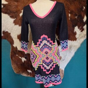 Flying Tomato Pink and Brown Knit Top